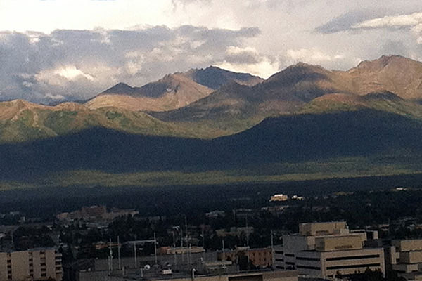 Chugach Mountains in Anchorage, Alaska