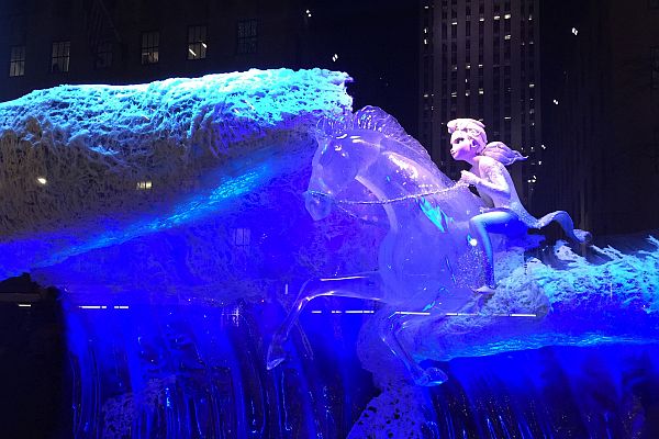 Frozen 2 window display at Saks Fifth Avenue, New York, USA