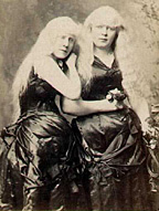 Two 19th-century sisters with albinism